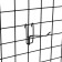 The hook on the grid is single, d = 3 mm, l = 10 cm, the color is black