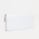 Women's wallet on the button, white color
