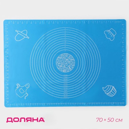 Rug with marking the valve "Erme", silicone, 70 × 50 cm, color mix