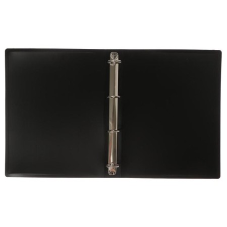 Folder on 4 rings A4, Calligrata "Panorama", 40 mm, 700 μm, facial pocket, black, mix-1