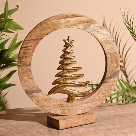 Interior souvenir in the wooden ring "spruce" 30x8x33 cm-1