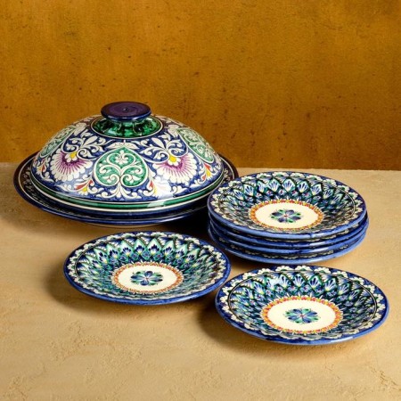 Set for pancakes Rishtan, 7 items: pancake 24.5 cm, 6 plates 17cm