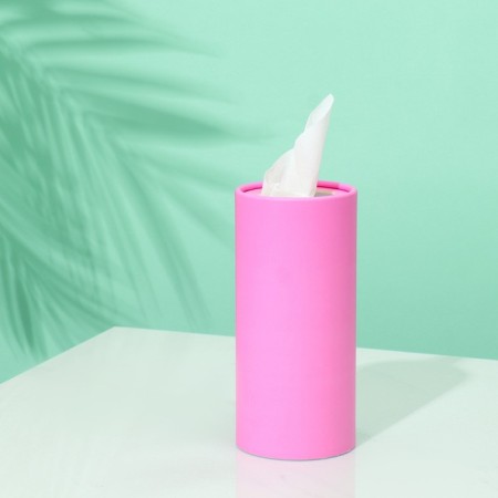 Napkins in a tube 50 pcs, 2 layers "pink"-1
