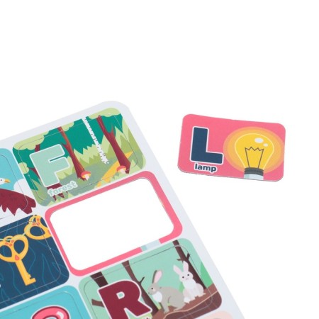 Magnetic "English" alphabet with pictures, 21x15 cm-1