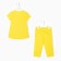 Suit for a girl (T -shirt, breeches), lemon color, height 104 cm