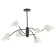 Ceiling EVOLUCE lamp. Sle103602-06. Satta. 6x40 watts, E14, 89x89x53.5 cm, black color, gold