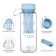Water bottle, 800 ml, 22 x 10.5 cm, with sieve, blue