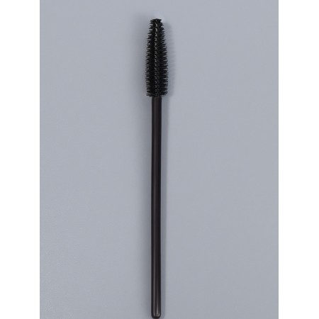 Brushes for eyebrows and eyelashes, silicone, set - 10 pcs, 10.5 cm, black color-3