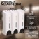 The dispenser for soap, shampoo, shower gel, 3 compartments of 350 ml, white color