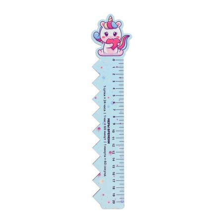 Ruler "Unicorn with a heart" 28x5.5 cm