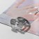 Set of rings 2 pieces "heart" halves, color silver, 17 size