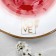 Ceramic Love plate, Ø 19 cm, red color, red color