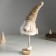 Interior doll "Santa Claus in a beige fur coat with a star on a cap" 19x12x45 cm