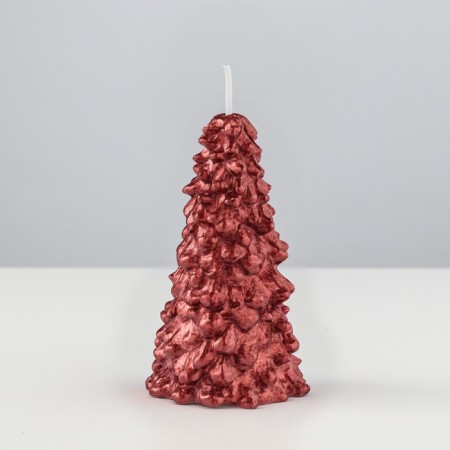 New Year's candle "Christmas tree" 10x5cm, red-1