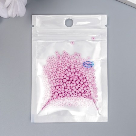 Glass 8/0 "Marshmallow. Matte. Sery-purple" 10 g-2