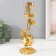 Summary metal, glass per 1 candle "Golden Flower" d = 4.7 cm 10.7x9.5x24.2 cm