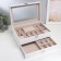 Casket to the leatherette for jewelry "Cabrine" white 30.5x20x13.5 cm