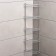 Corner regiment 5-tier, 20 × 28 × 87 cm, chromium color