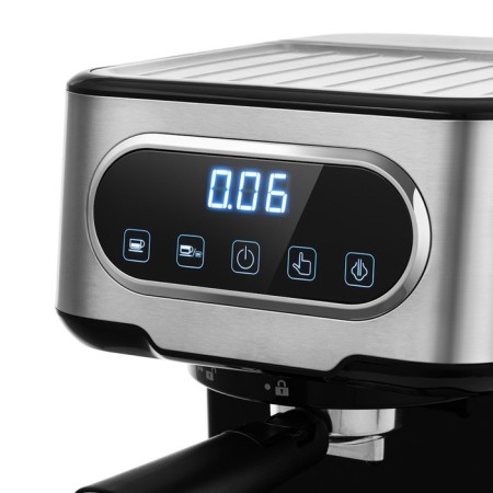 Coffee machine KitFort KT-765, Rozhkaya, 1100 watts, 1.5 l, cappuccino, silver-2