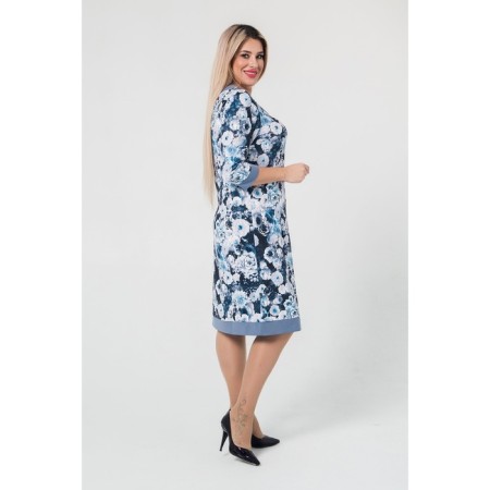 Women's dress, size 58, blue color-3