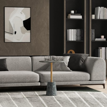 Coffee table Gryd, 400 × 400 × 540 mm, gray color-1