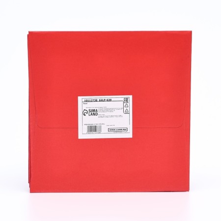 Crafts with a square bottom and window, 15 x 15 x 15 cm, red-3