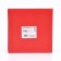 Crafts with a square bottom and window, 15 x 15 x 15 cm, red