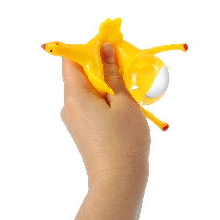 Magic "chicken", with water, with an egg, yellow color-1