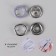 Shirts, open buttons, d = 9.5 mm, 10 pcs, lilac color