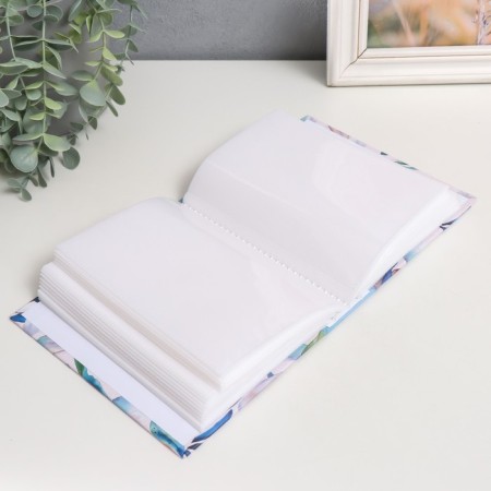 Photo album in 100 photos 10x15 cm, plastic. sheets "Flora Art" bells-2