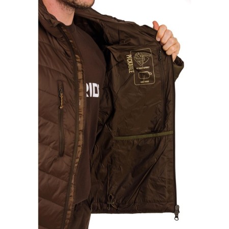 Jacket with hood men's Pride Mangust, nylon, brown, rr 48-50 growth 170-176-13