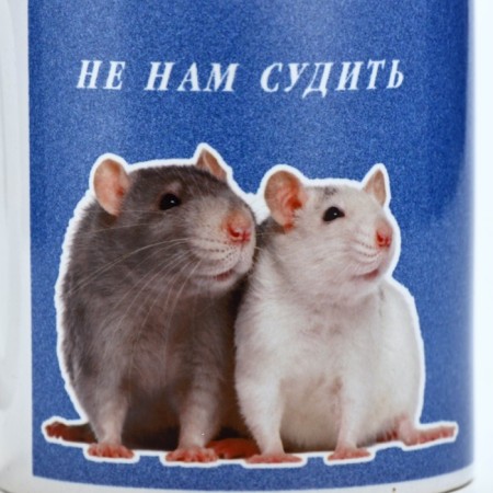 Ceramic mug with sublimation is expensive to “not judge. Rats ", 320 ml-1