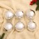Set of balls plastic D-8 cm, 6 pcs "gloss" silver