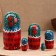 Nesting doll "Nina", blue scarf, 5-doll, 16 cm