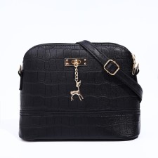 Bag Cross-Bodi with a zipper, black color