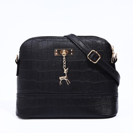 Bag Cross-Bodi with a zipper, black color
