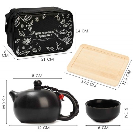 A set for the tea ceremony is 8 items, 4 people, a cup of 45 ml, a kettle of 180 ml-5