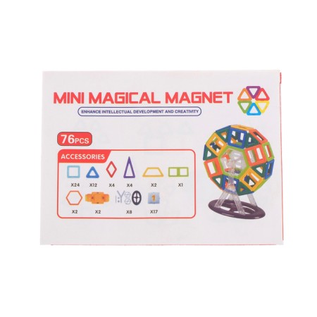 Magnetic designer "Mini-magic magnet", 76 parts-4