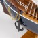Souvenir ship large "three -masted", sides light tree, white sails, 59 x 10 x 49 cm