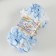 Yarn "Puffy Color" 100 % micropoliester 9m/100g (5865 blue and white)