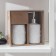 A set of accessories for the bathroom "Foliage", 2 items (soap dispenser, glass), white color