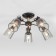 Astor chandelier, 5x60W E27, bronze color, black