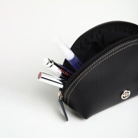Cosmetic bag with lightning Textura, black color-4