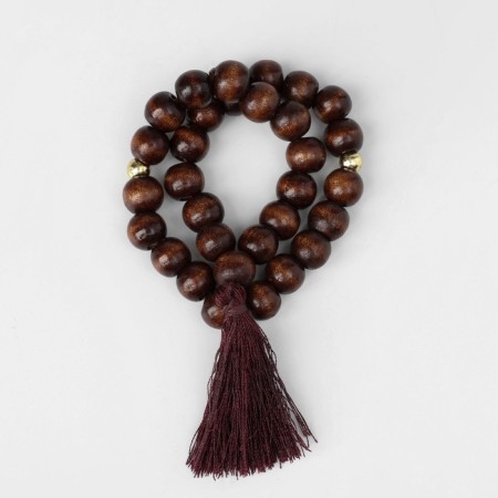 Parsing wooden "Orthodox" 31 beads with a brush, brown color-1