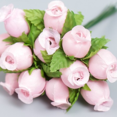 Flowers for decorating "Rose Blanca" light pink 1 bouquet = 12 colors 10 cm-2