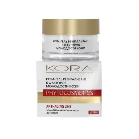 Cream-gel Kora "Revitalizant. 5 Faces of Skin Faces, 50 ml