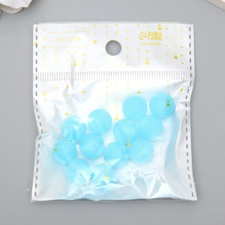 Busina silicone "round" blue ice d = 1.2 cm-2