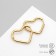 Earrings Metal "Steel" heart, color gold