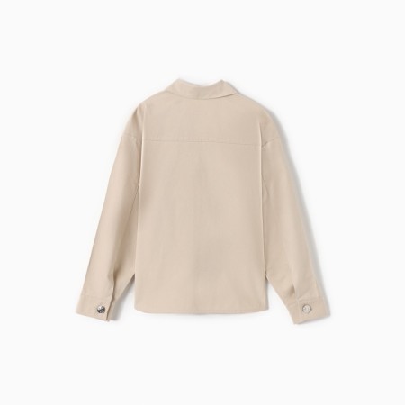 Children's shirt minku: jeans collection, beige color, height 152 cm-9