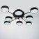 Almo chandelier 8XLED 192W 3000-6000K Black 90x90x21 cm Bayerlux